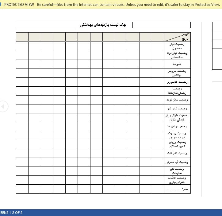 هزینه سفارش چک لیست ممیزی ایزو 22000